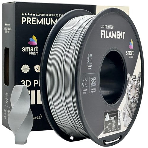 PETG zilver filament 1,75 mm 1 kg | Smart Print