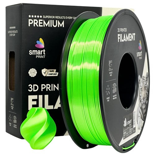 Silk PLA groen filament 1,75 mm 1 kg | Smart Print