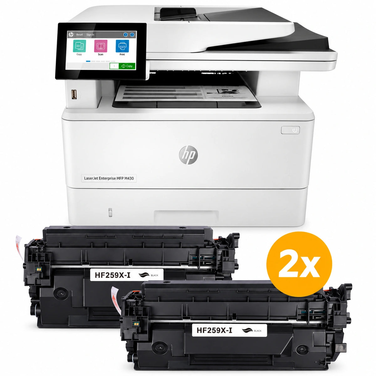 HP LaserJet Enterprise MFP M430f laserprinter voordeelset met 2 huismerk 59X toners